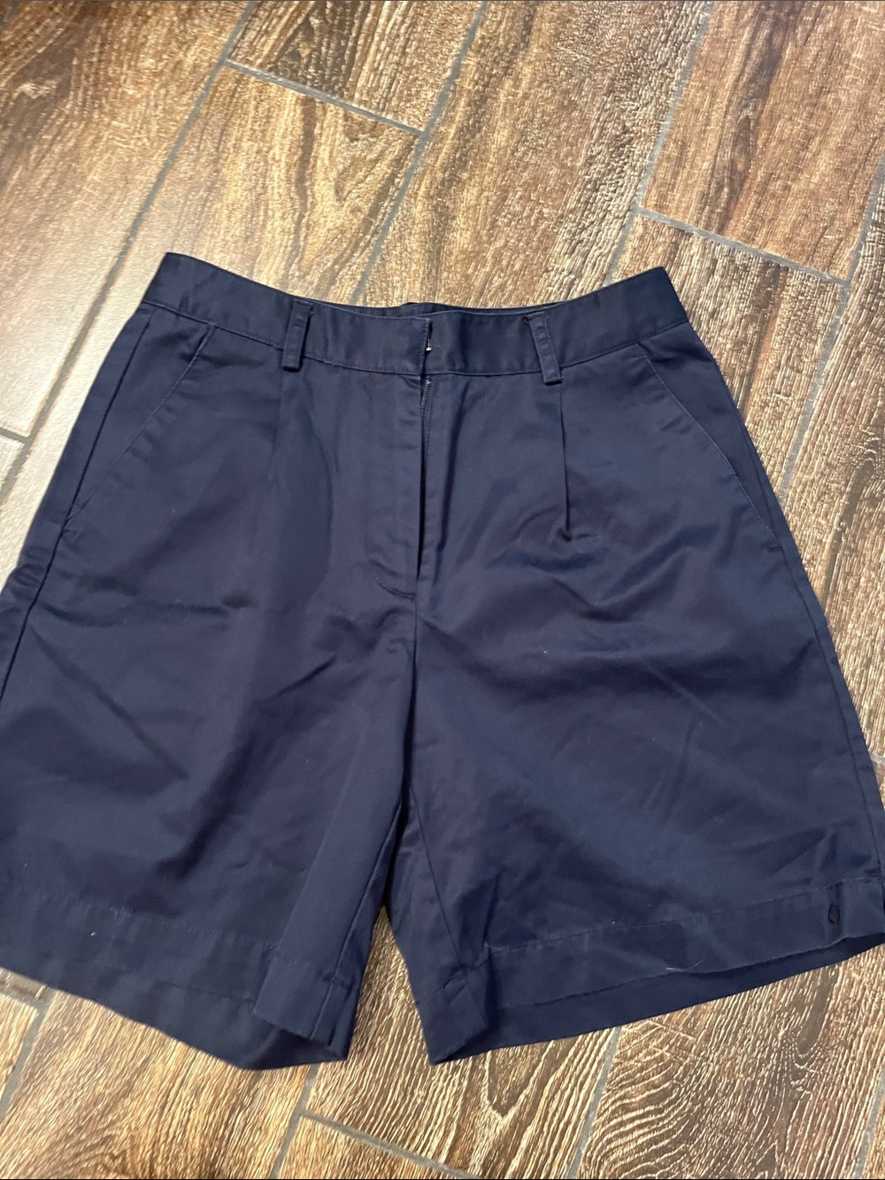 Classic Navy High-Waist Golf Shorts